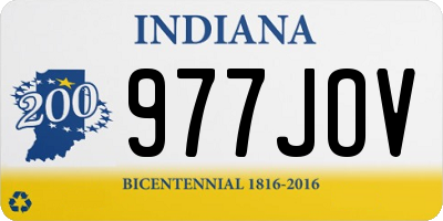 IN license plate 977JOV