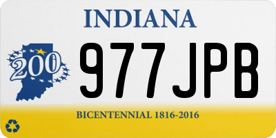 IN license plate 977JPB