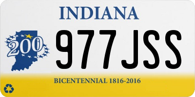 IN license plate 977JSS
