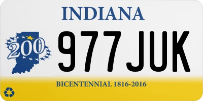 IN license plate 977JUK