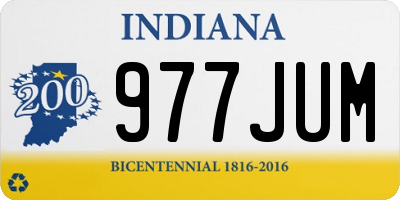 IN license plate 977JUM