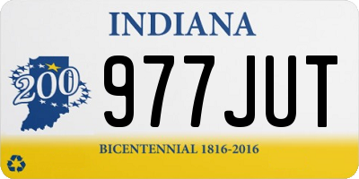 IN license plate 977JUT