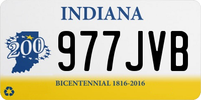 IN license plate 977JVB