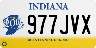 IN license plate 977JVX