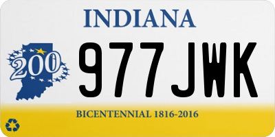 IN license plate 977JWK