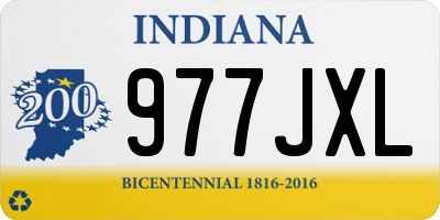 IN license plate 977JXL
