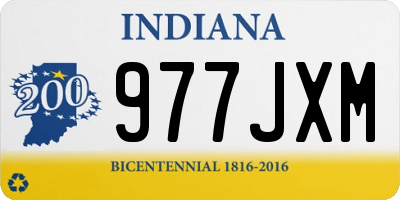 IN license plate 977JXM
