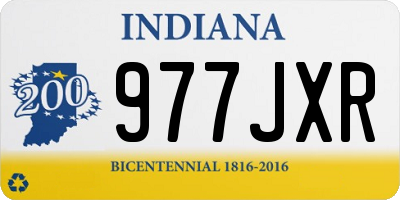 IN license plate 977JXR