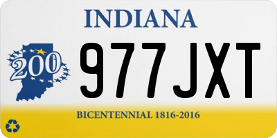 IN license plate 977JXT