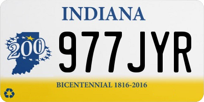 IN license plate 977JYR