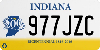 IN license plate 977JZC