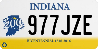 IN license plate 977JZE