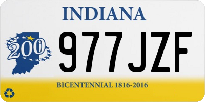 IN license plate 977JZF