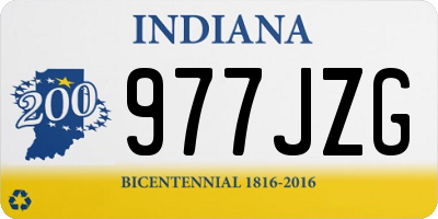 IN license plate 977JZG
