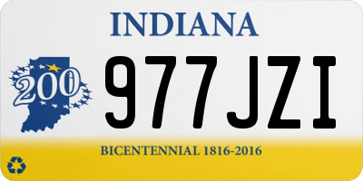 IN license plate 977JZI