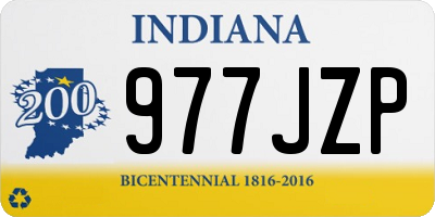 IN license plate 977JZP
