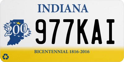 IN license plate 977KAI