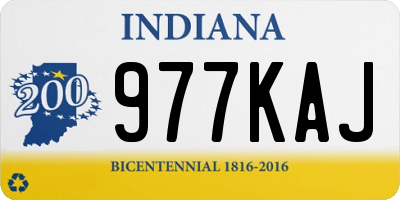 IN license plate 977KAJ