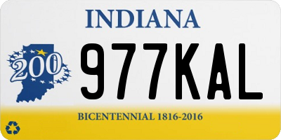 IN license plate 977KAL