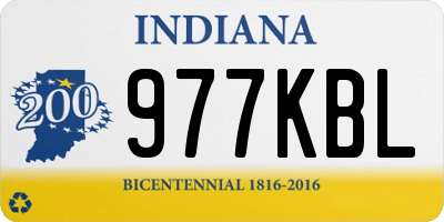 IN license plate 977KBL