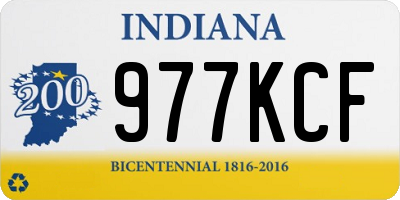 IN license plate 977KCF