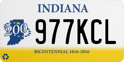IN license plate 977KCL