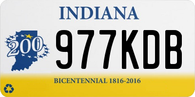 IN license plate 977KDB