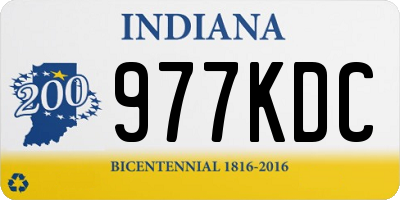 IN license plate 977KDC