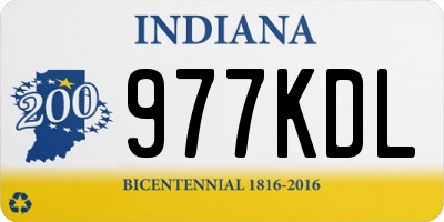 IN license plate 977KDL
