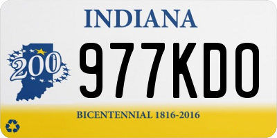 IN license plate 977KDO
