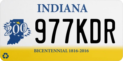 IN license plate 977KDR
