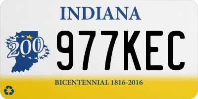 IN license plate 977KEC