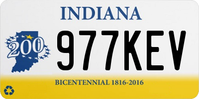 IN license plate 977KEV