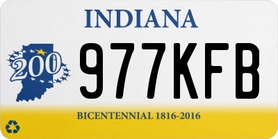 IN license plate 977KFB
