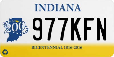 IN license plate 977KFN