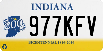 IN license plate 977KFV