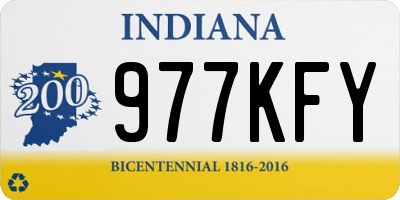 IN license plate 977KFY