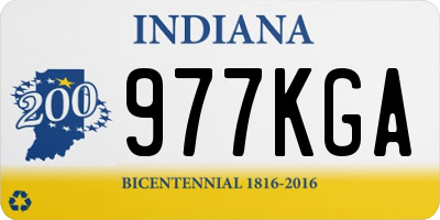 IN license plate 977KGA