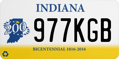 IN license plate 977KGB