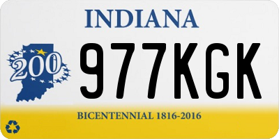 IN license plate 977KGK