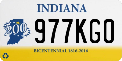 IN license plate 977KGO