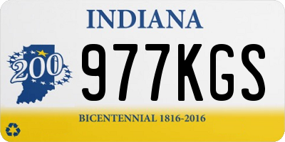 IN license plate 977KGS