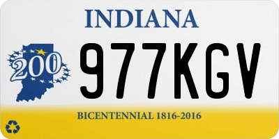 IN license plate 977KGV