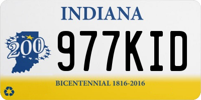 IN license plate 977KID