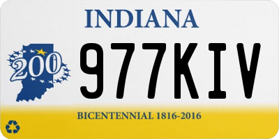 IN license plate 977KIV