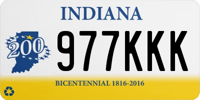 IN license plate 977KKK
