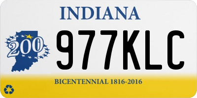 IN license plate 977KLC
