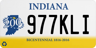 IN license plate 977KLI