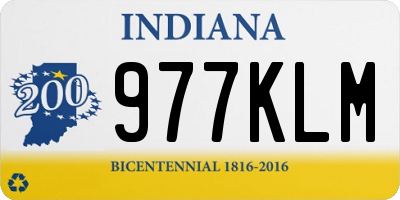 IN license plate 977KLM