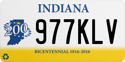 IN license plate 977KLV